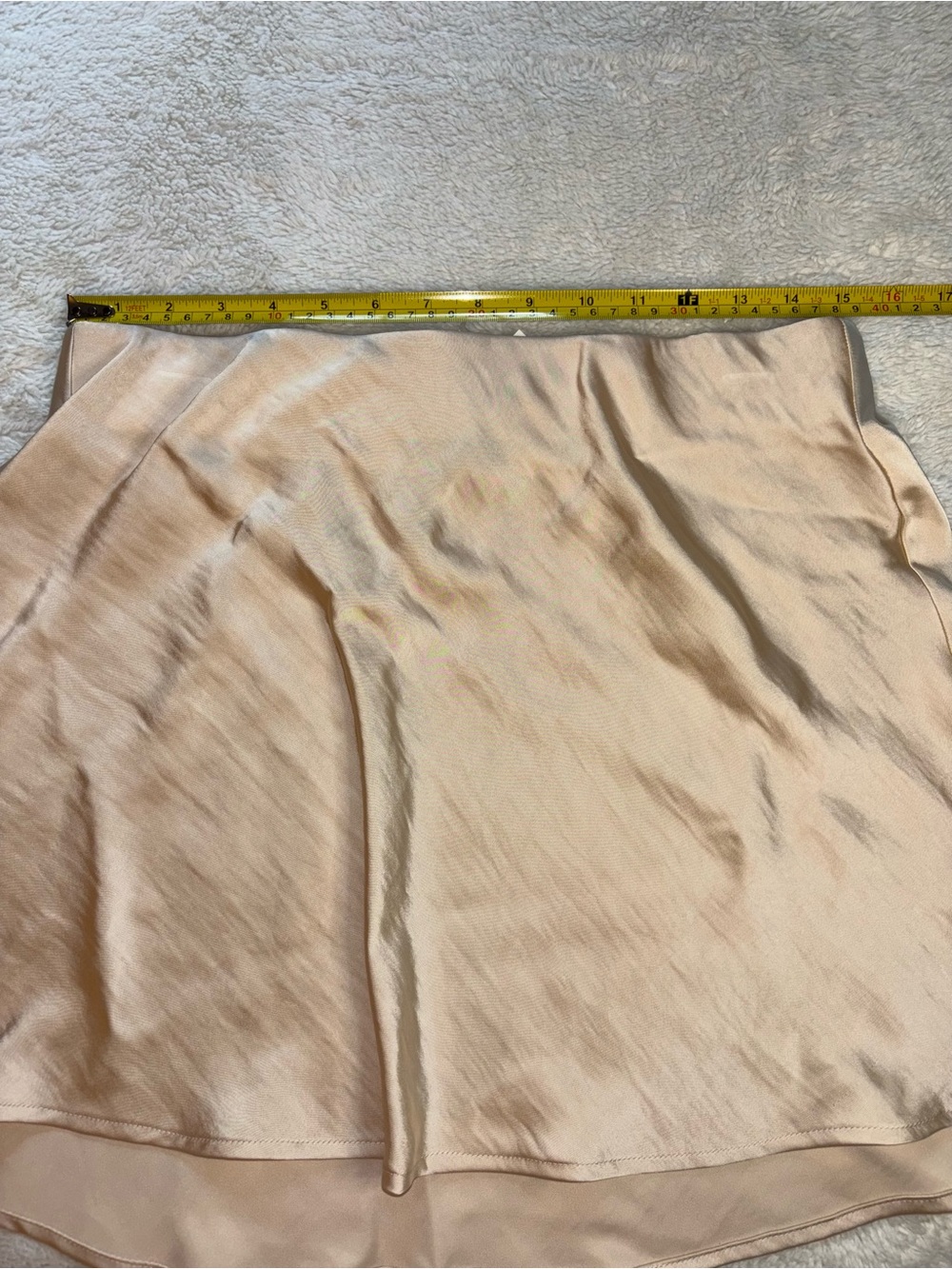 A New Day Cream Satin A Line Mini Skirt - Picture 4 of 7